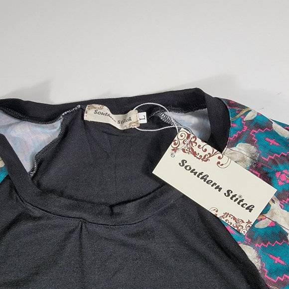 NEW Southern Stitch sequin pocket Blouse w/ deer graphic sz Large NWT western - Picture 4 of 6